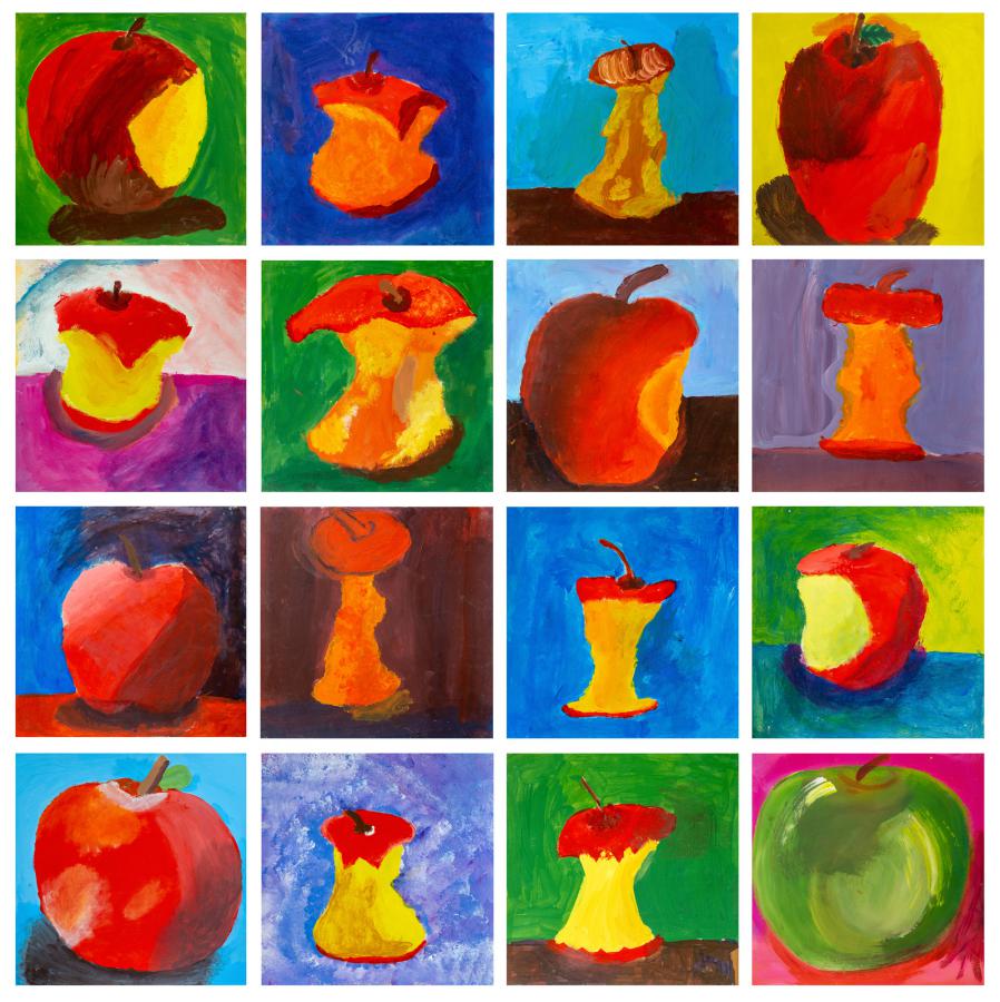 Acryl auf Gaupappe